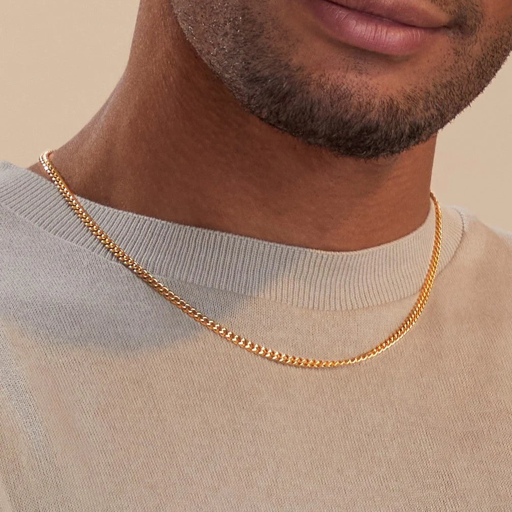 3mm Cuban Chain Necklace - Image 10
