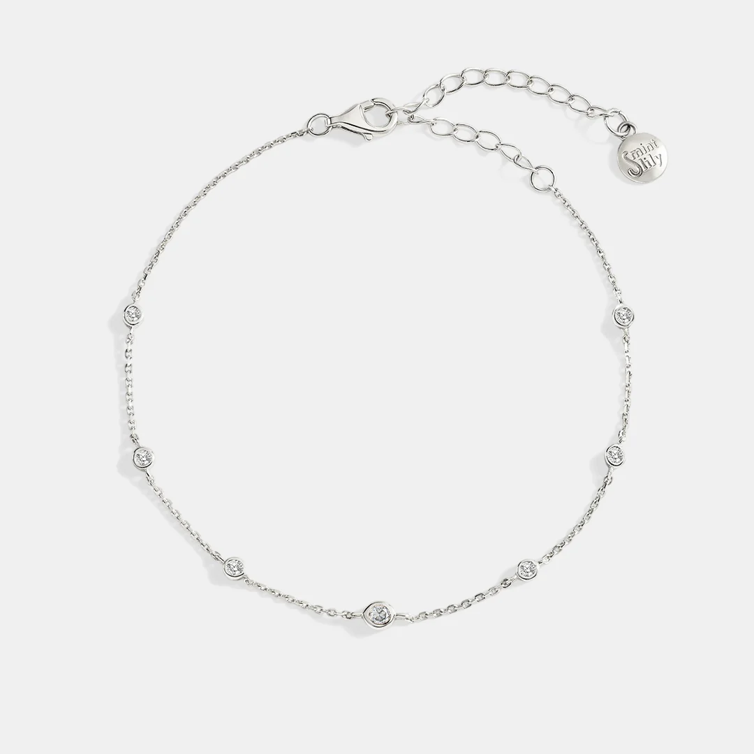 April Birthstone Station Bracelet - Image 7