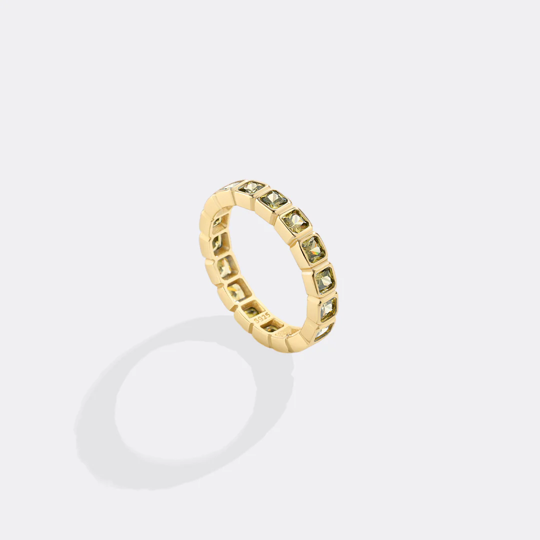 Asscher Cut Birthstone Eternity Ring - Image 13