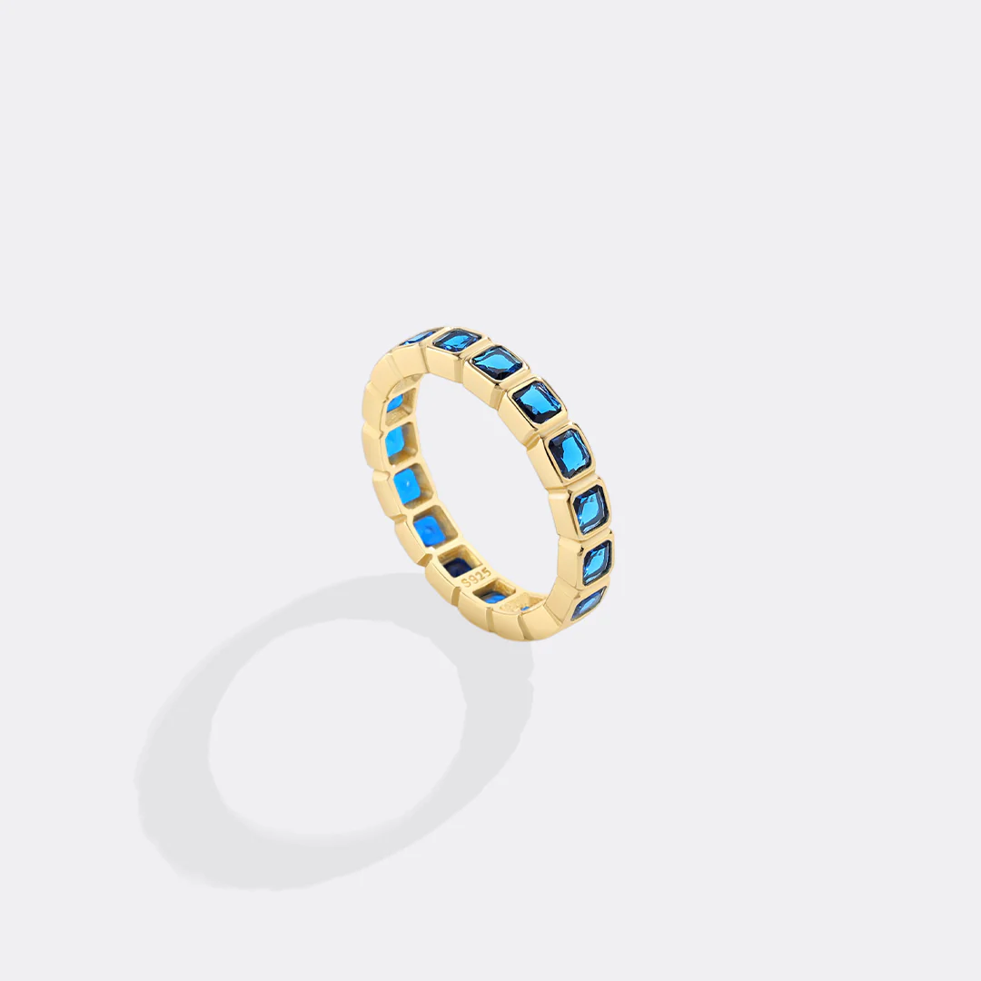 Asscher Cut Birthstone Eternity Ring - Image 15