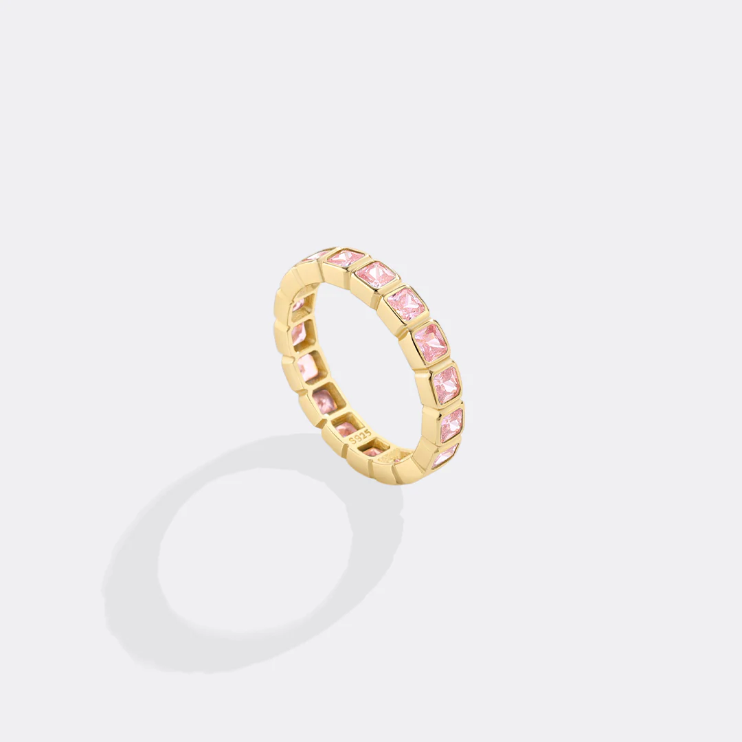 Asscher Cut Birthstone Eternity Ring - Image 20