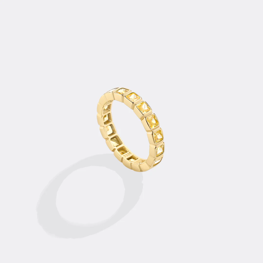 Asscher Cut Birthstone Eternity Ring - Image 21