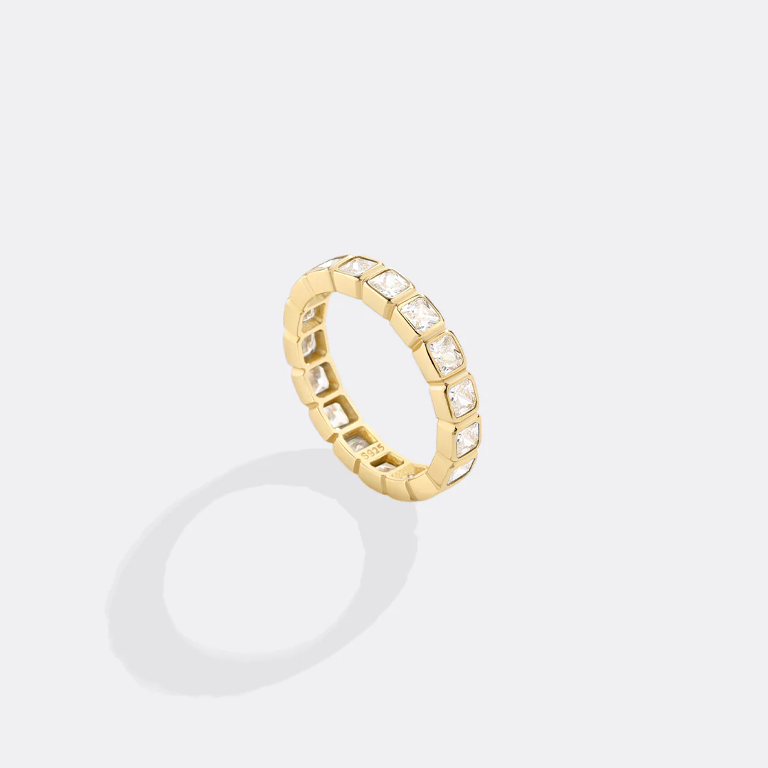 Asscher Cut Birthstone Eternity Ring - Image 9
