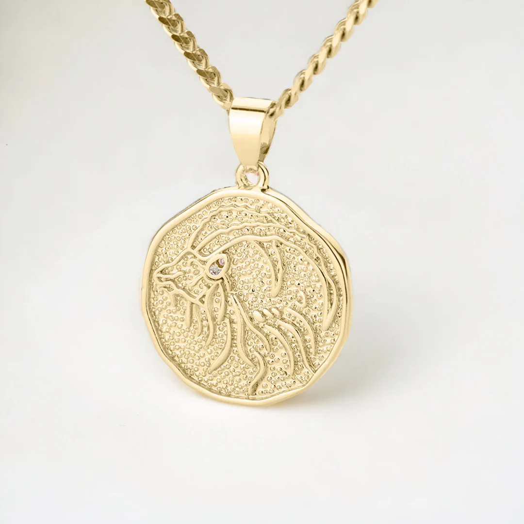 Astrological Sign Coin Pendant Necklace - Image 8