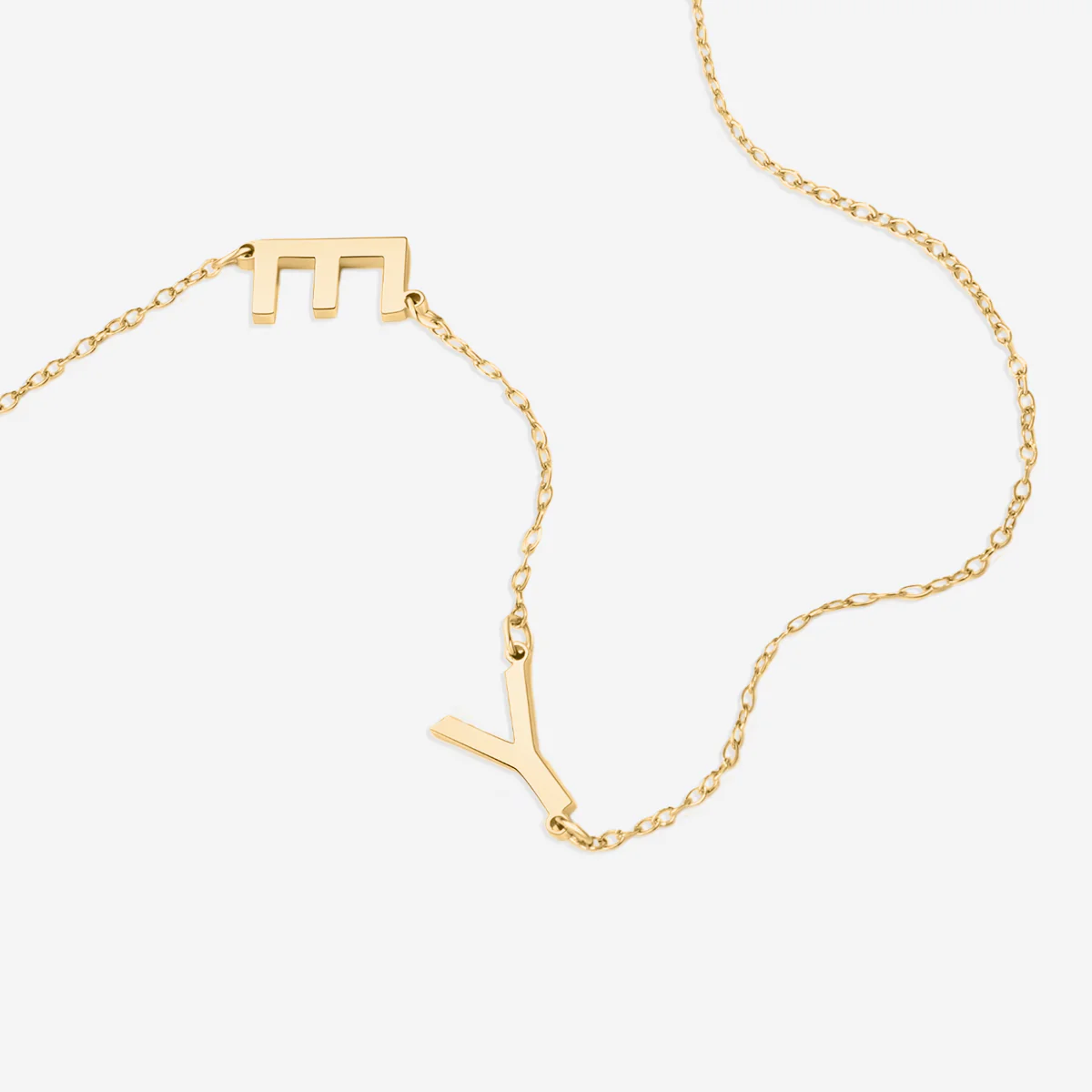 Asymmetrical Initials Necklace - Image 4