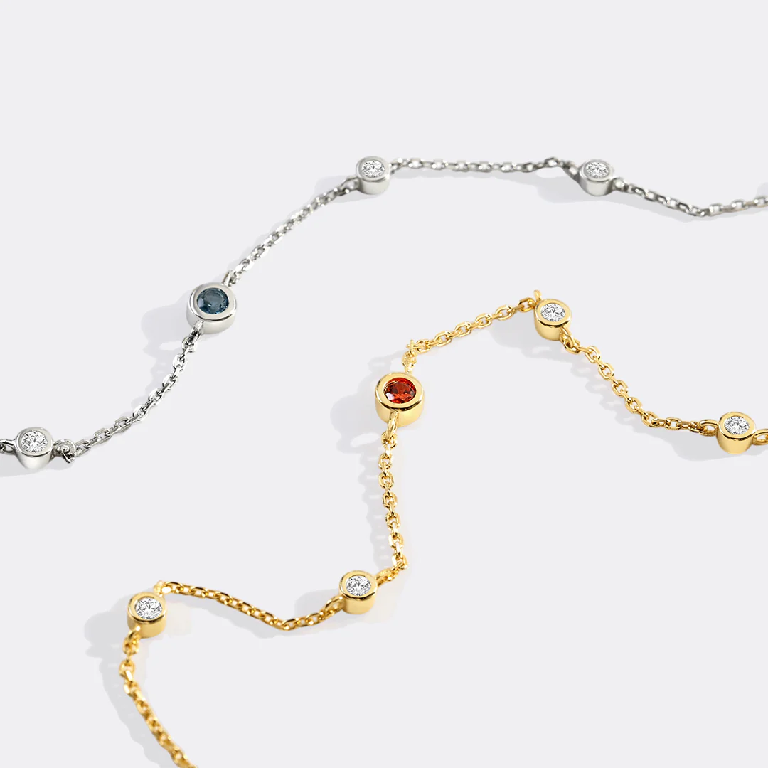 August Birthstone Station Bracelet - Image 4