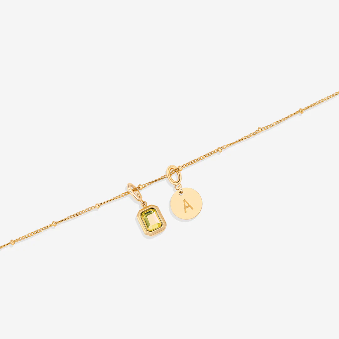 Baguette Birthstone & Initial Necklace - Image 104