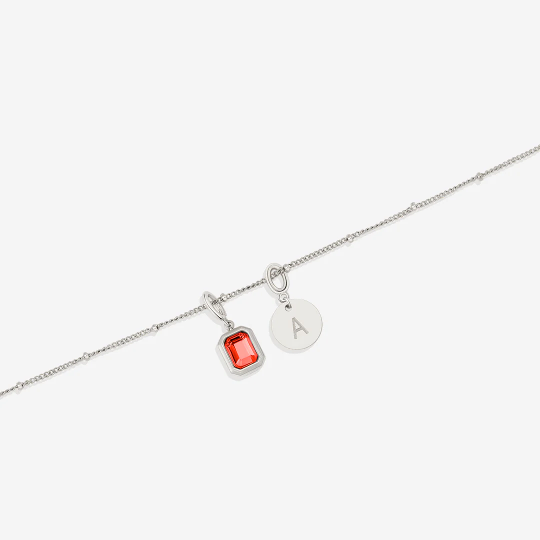 Baguette Birthstone & Initial Necklace - Image 65