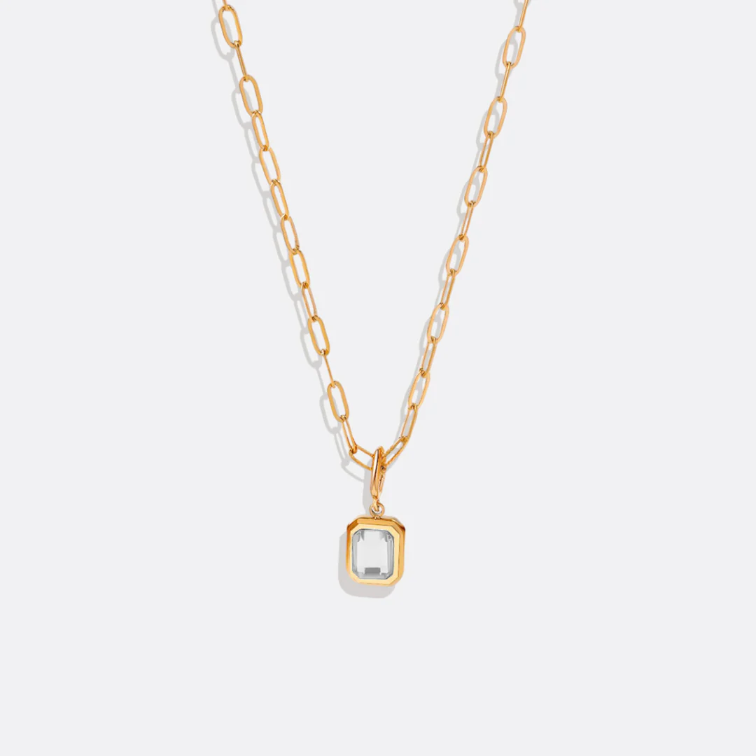 Baguette Birthstone Necklace - Image 5