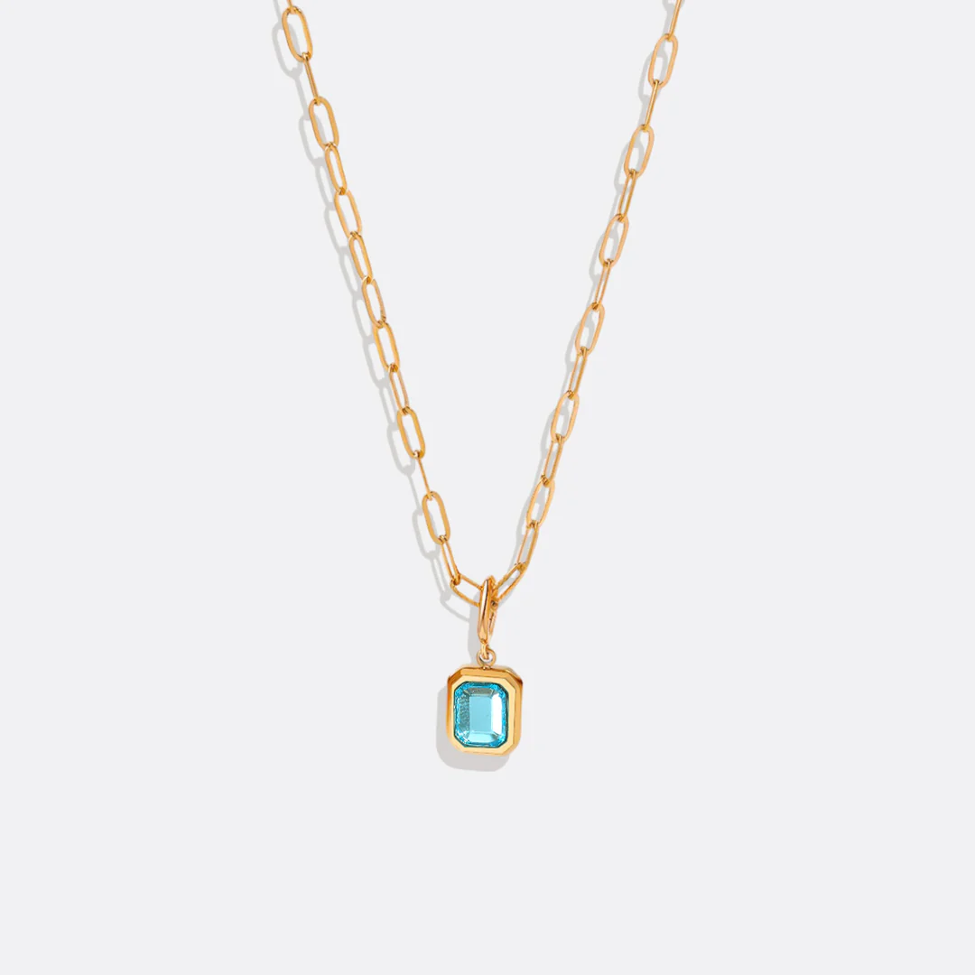 Baguette Birthstone Necklace - Image 7