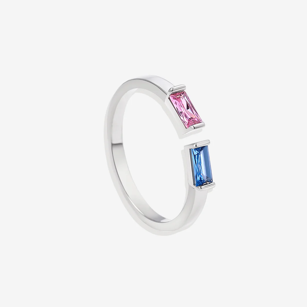 Adjustable Double Birthstone Ring - Image 8