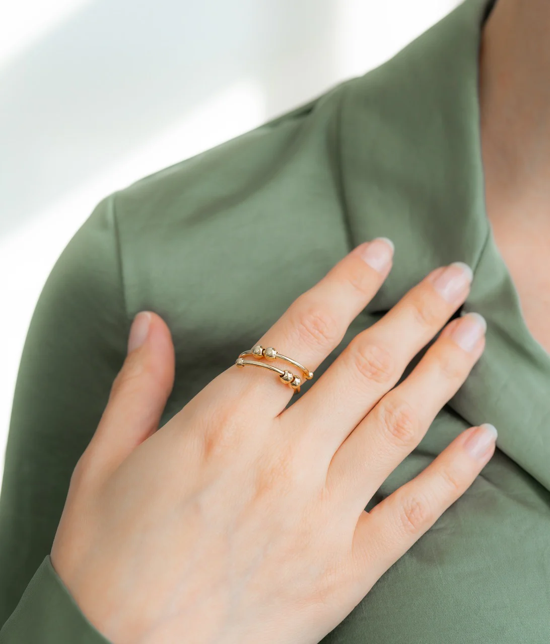 Adjustable Beaded Fidget Ring - Image 18