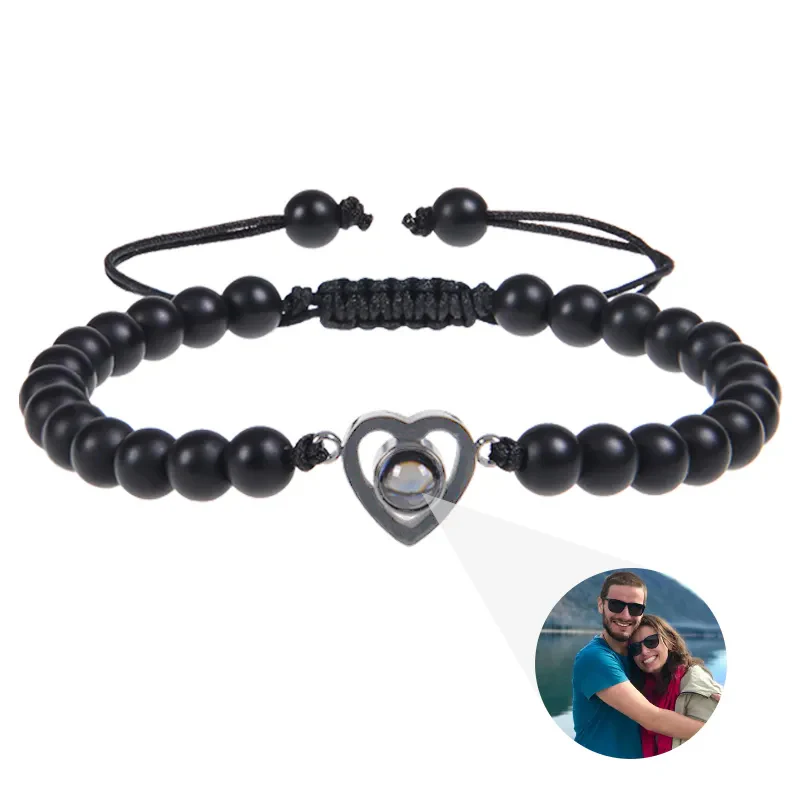 Beaded Heart Photo Bracelet - Image 15