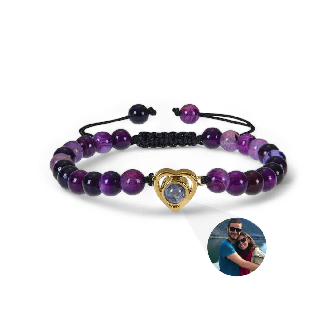Beaded Heart Photo Bracelet - Image 50
