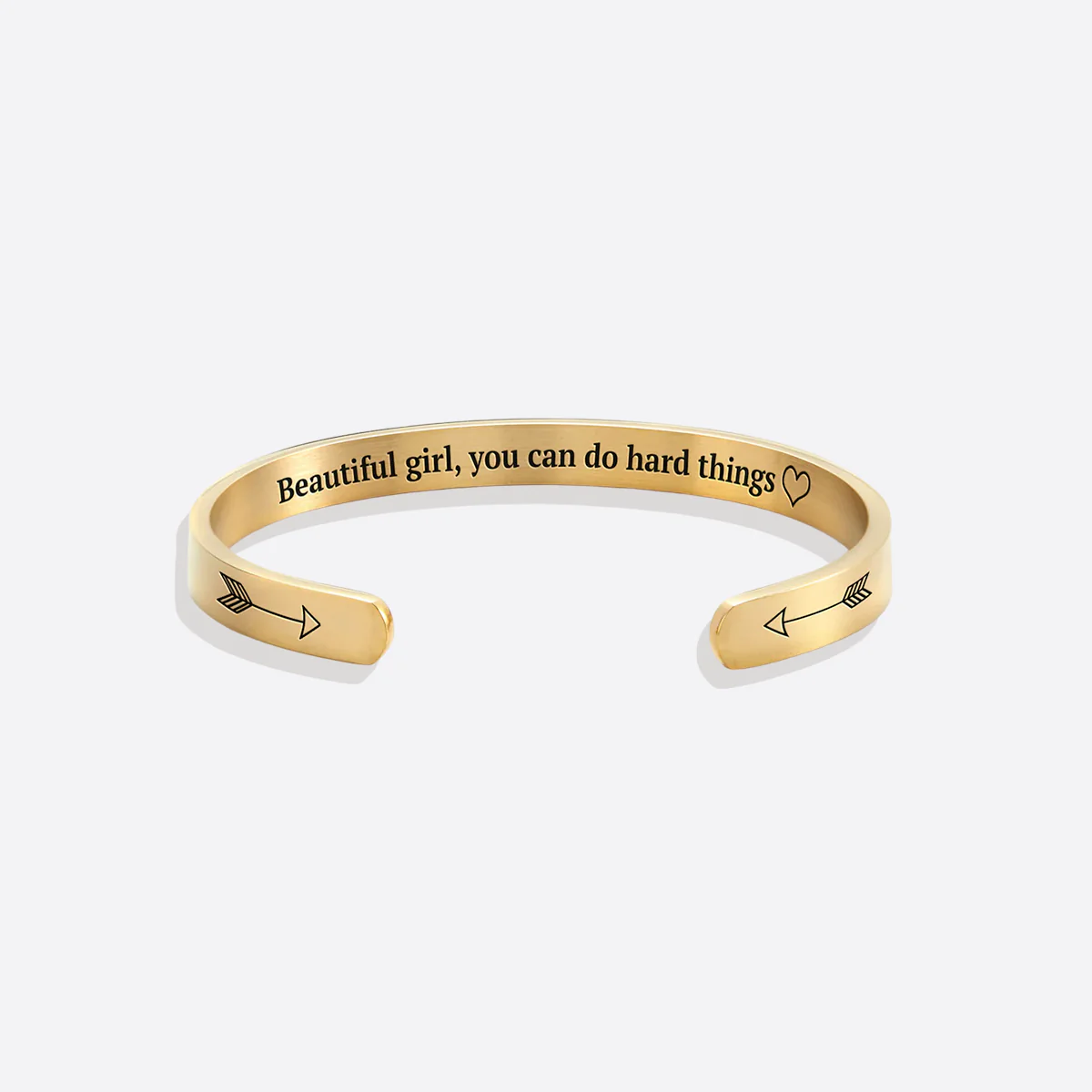 Beautiful Girl You Can Do Hard Things Personalizable Cuff Bracelet - Image 43