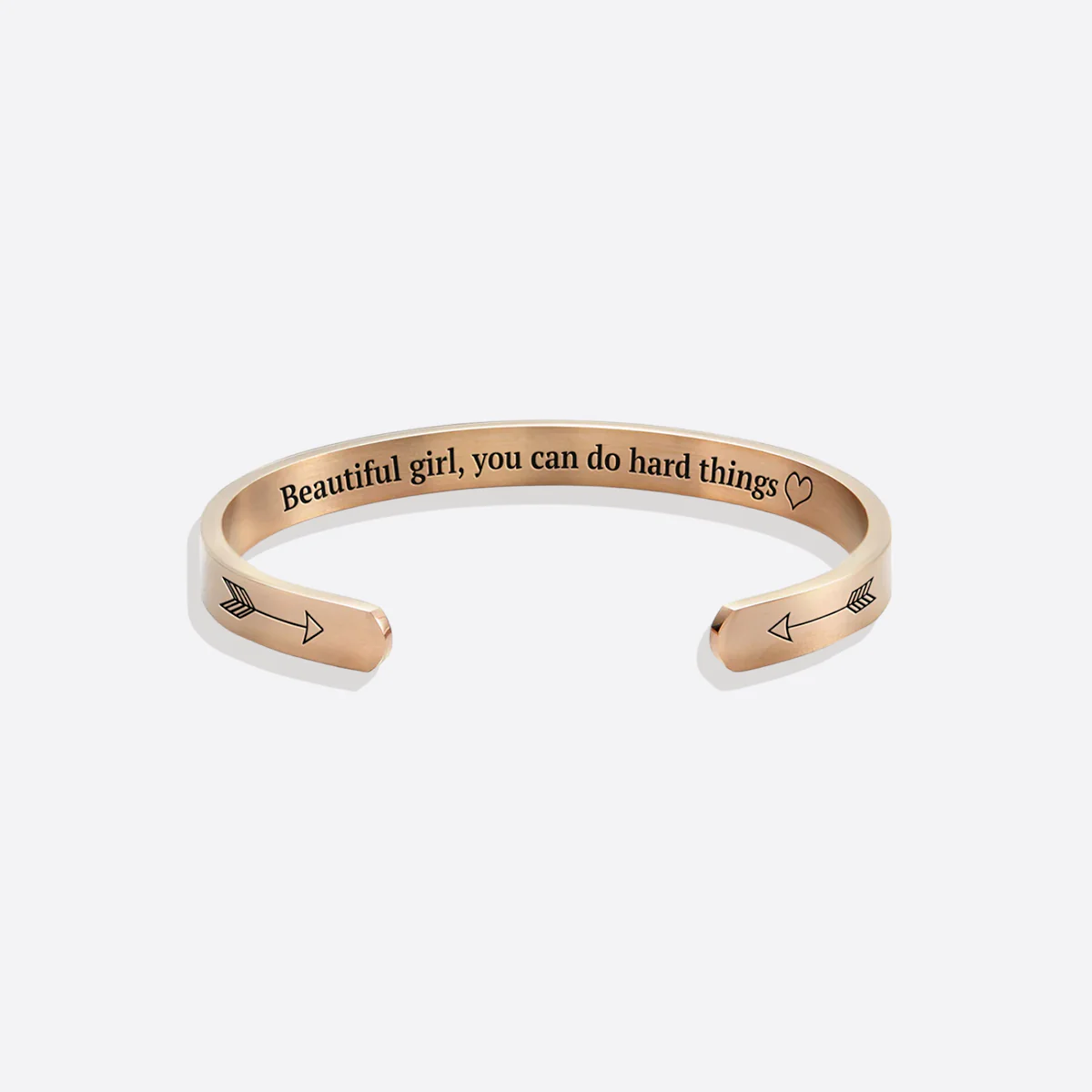 Beautiful Girl You Can Do Hard Things Personalizable Cuff Bracelet - Image 44