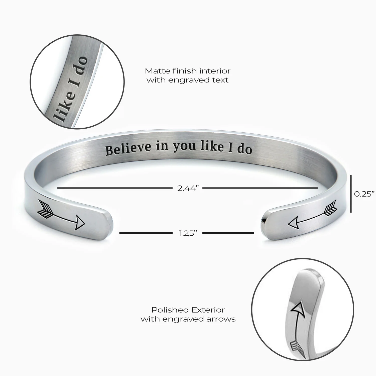 Believe in You Like I Do Cuff Bracelet - Image 29