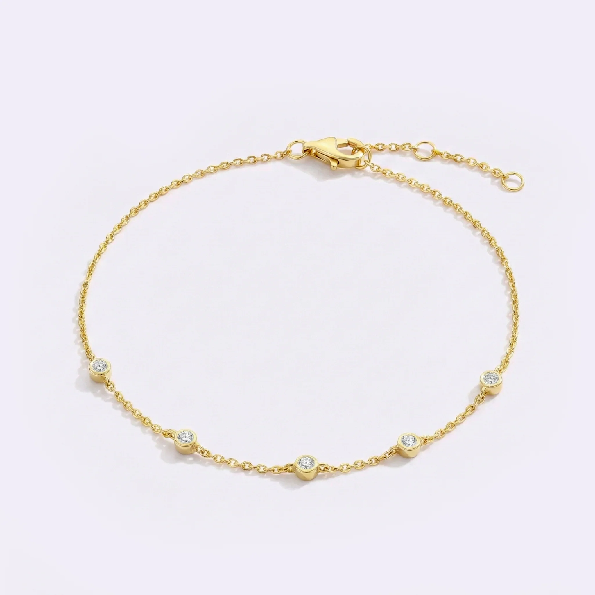 Bezel Set Diamond Bracelet - Image 7