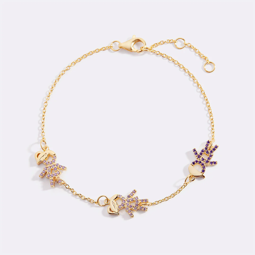 Personalized Mom Bracelet With Birthstone Kids - Image 20