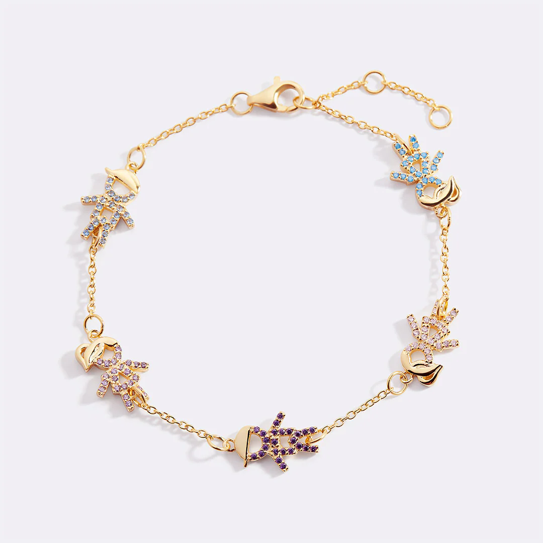 Personalized Mom Bracelet With Birthstone Kids - Image 24