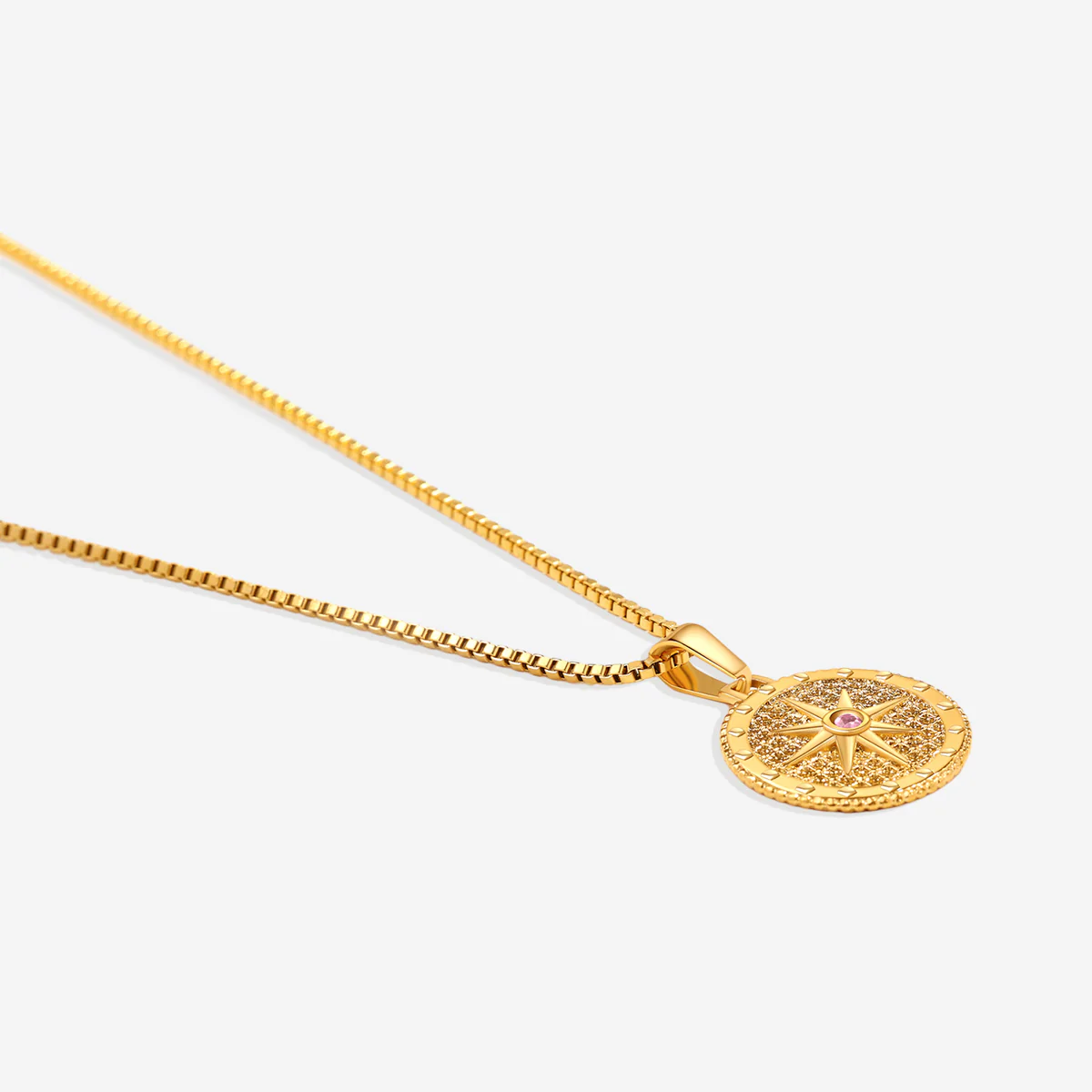 Birthstone Compass Pendant Necklace - Image 16