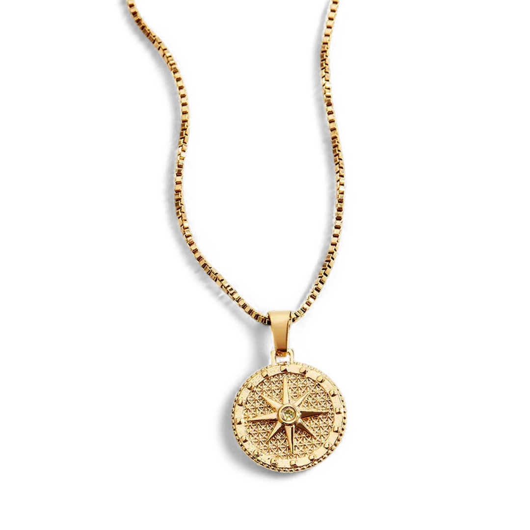 Birthstone Compass Pendant Necklace - Image 27