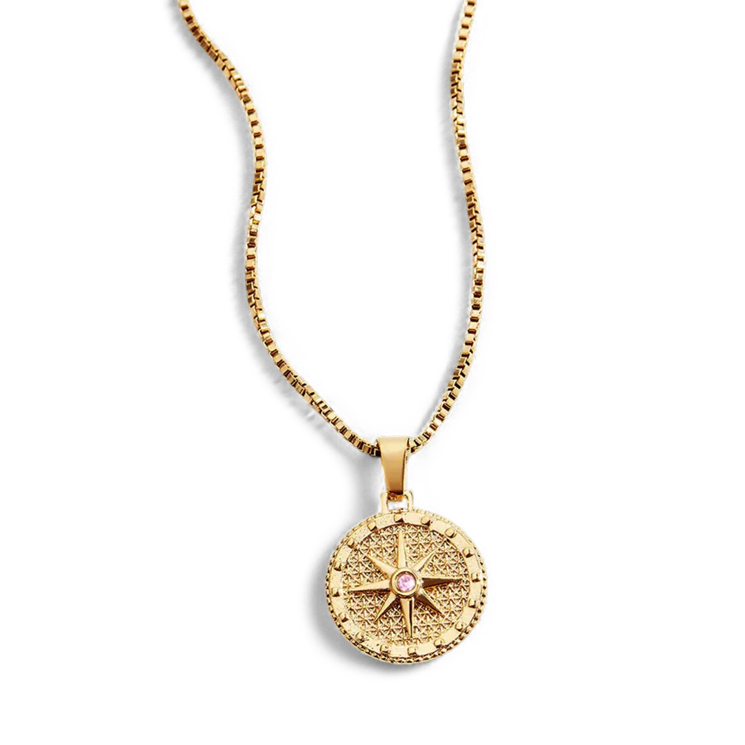 Birthstone Compass Pendant Necklace - Image 29