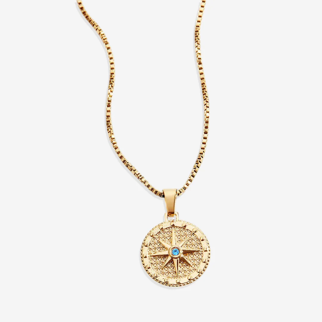 Birthstone Compass Pendant Necklace - Image 43