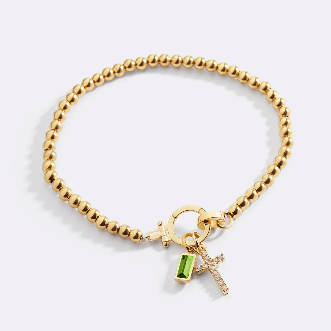 Cross Charm Birthstone Bracelet - Image 10