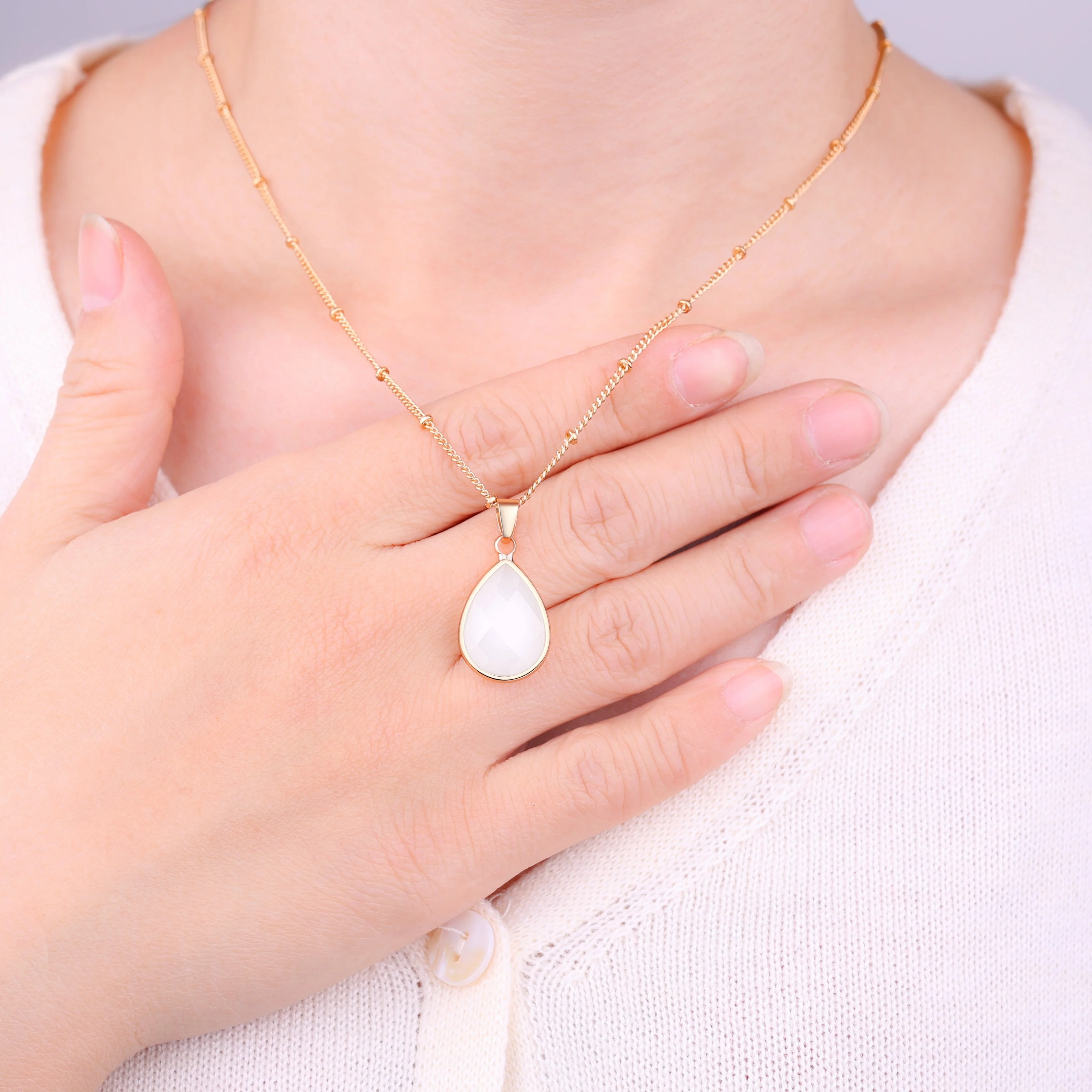 Birthstone Drop Pendant Necklace - Image 12