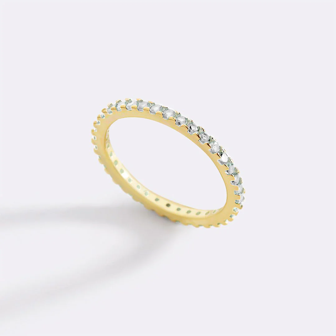 April Birthstone Eternity Stacking Ring - Image 25