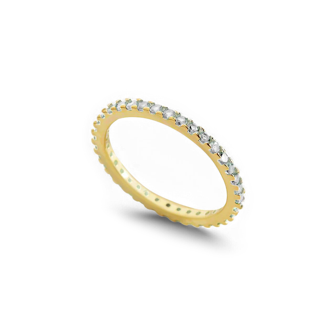 April Birthstone Eternity Stacking Ring - Image 4