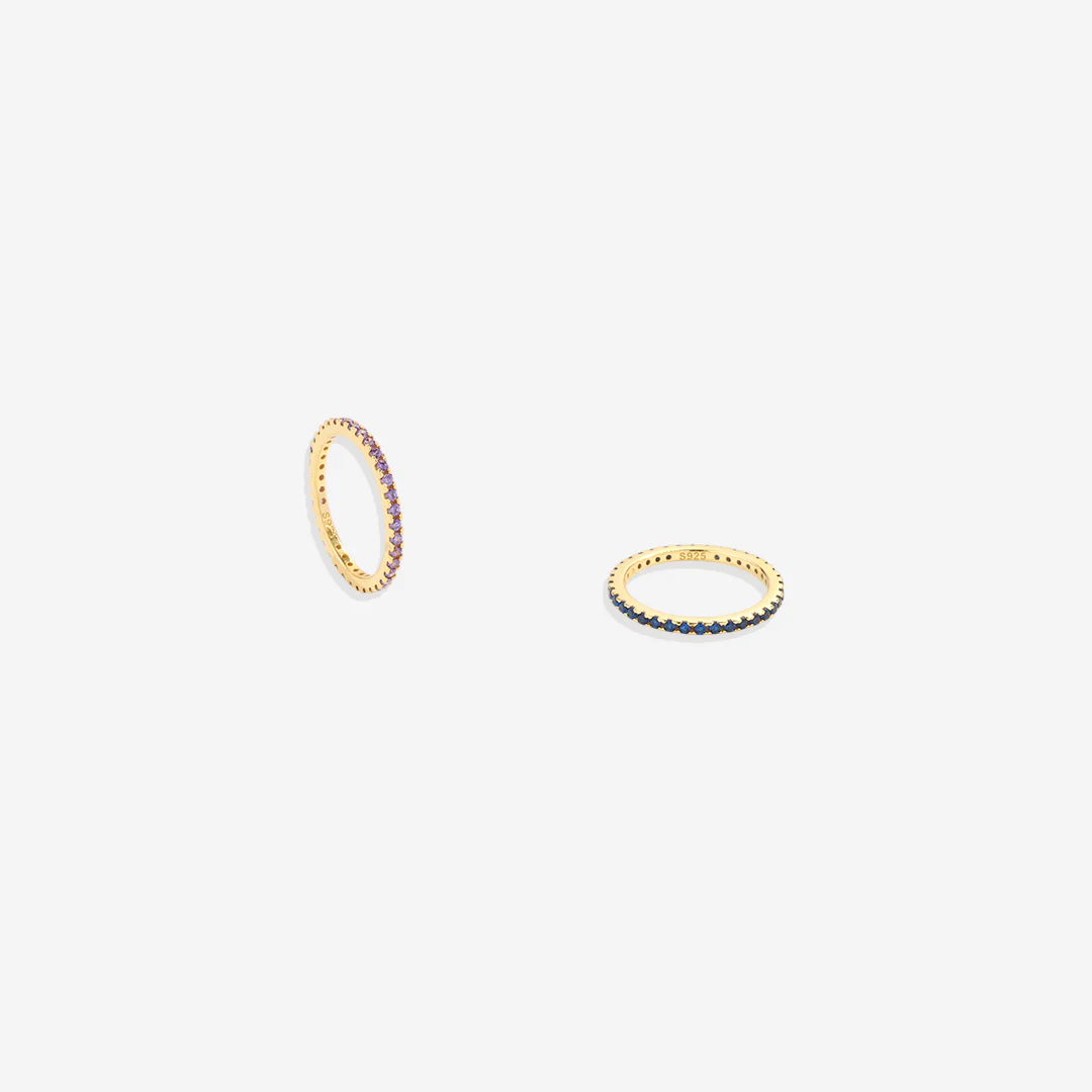 April Birthstone Eternity Stacking Ring - Image 6