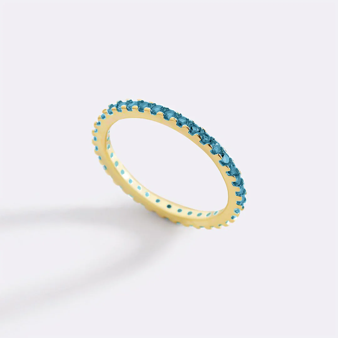 December Birthstone Eternity Stacking Ring - Image 29
