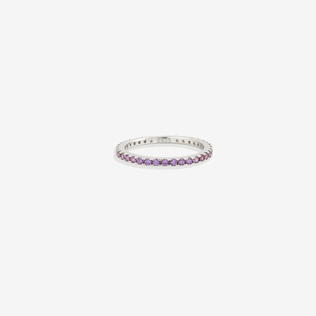 Febuary Birthstone Eternity Stacking Ring - Image 20