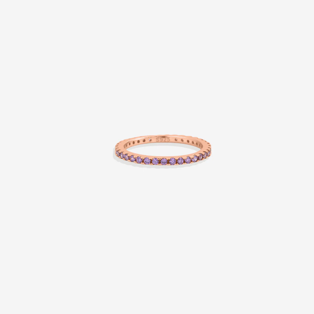 Febuary Birthstone Eternity Stacking Ring - Image 22
