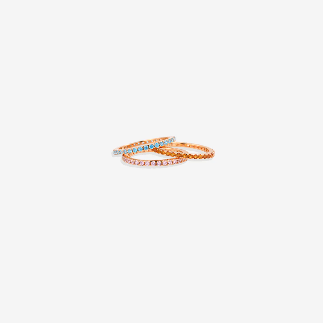 January Birthstone Eternity Stacking Ring - Image 13
