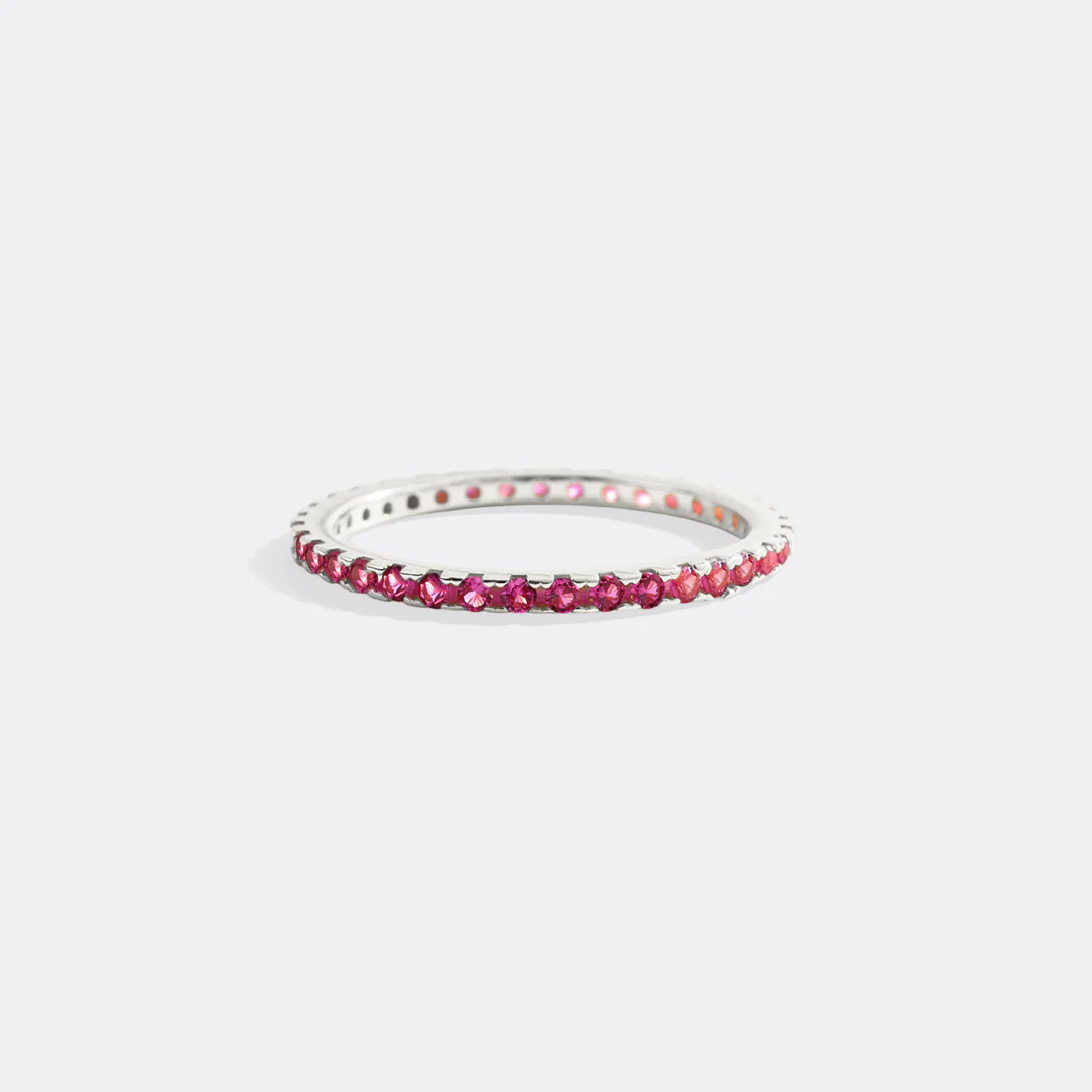 July Birthstone Eternity Stacking Ring - Image 35