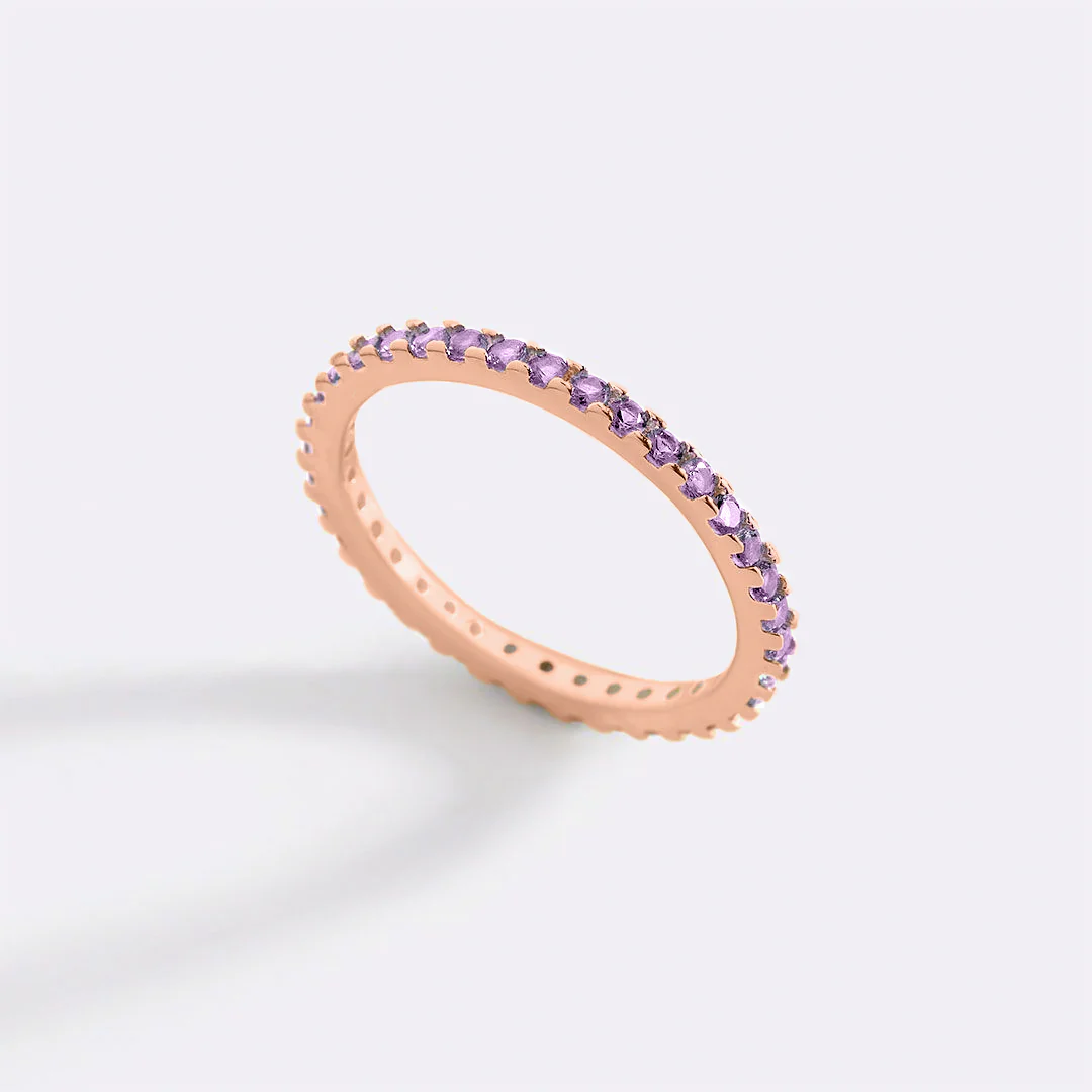 June Birthstone Eternity Stacking Ring - Image 24