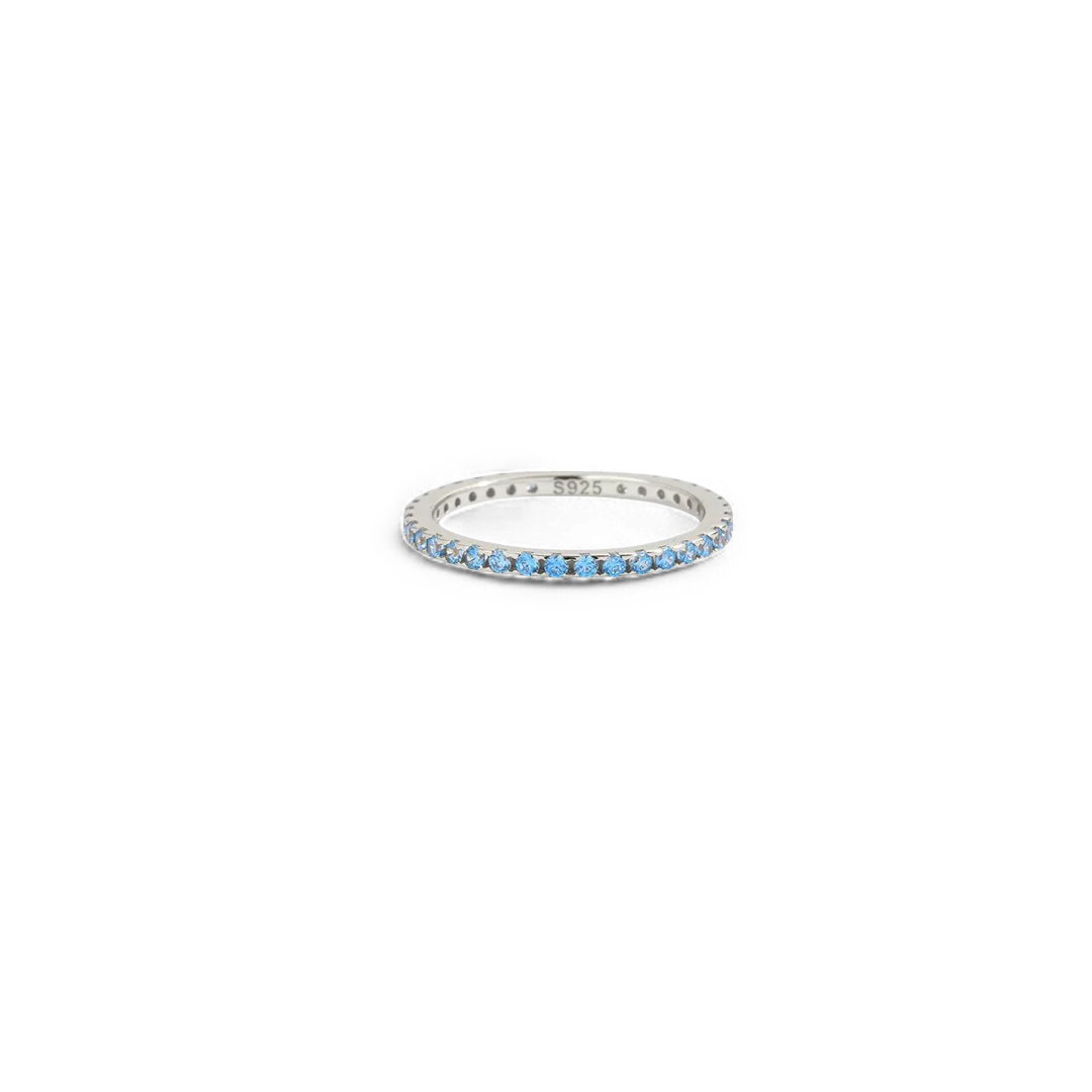 March Birthstone Eternity Stacking Ring - Image 15