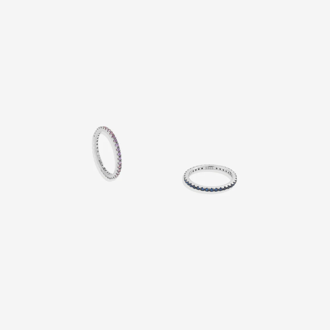 March Birthstone Eternity Stacking Ring - Image 17