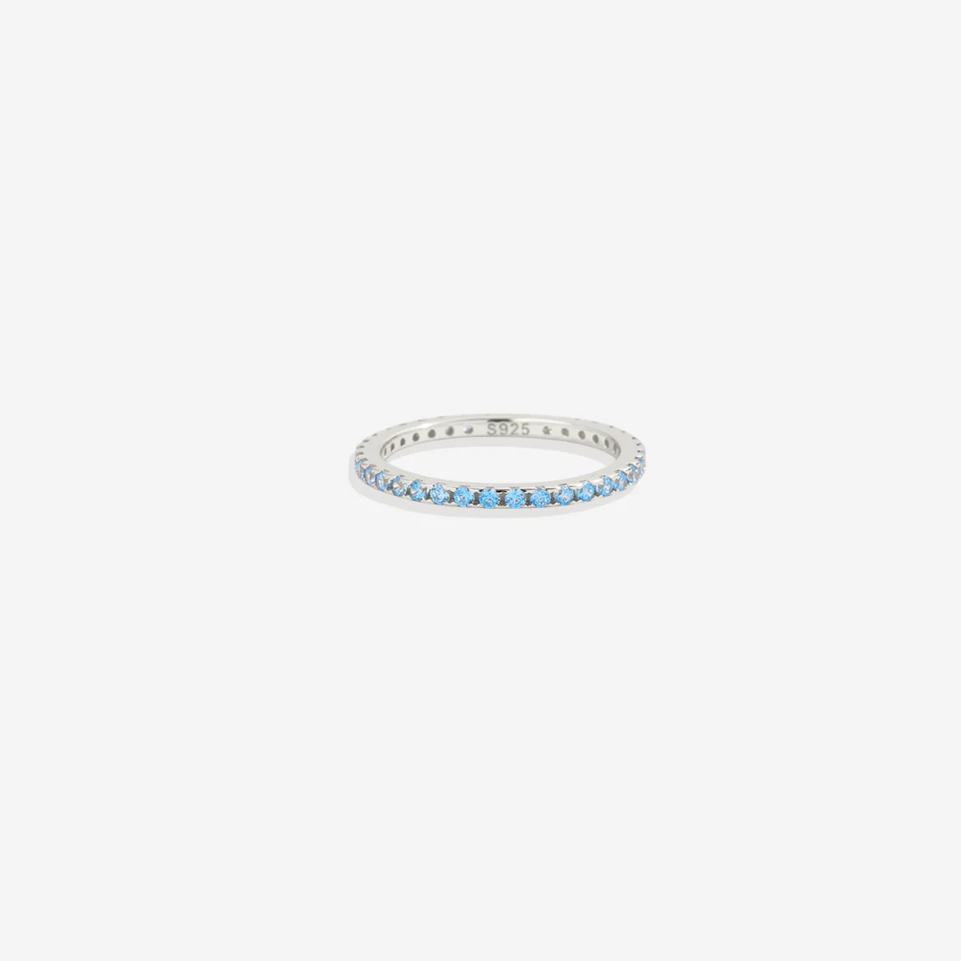 March Birthstone Eternity Stacking Ring - Image 22