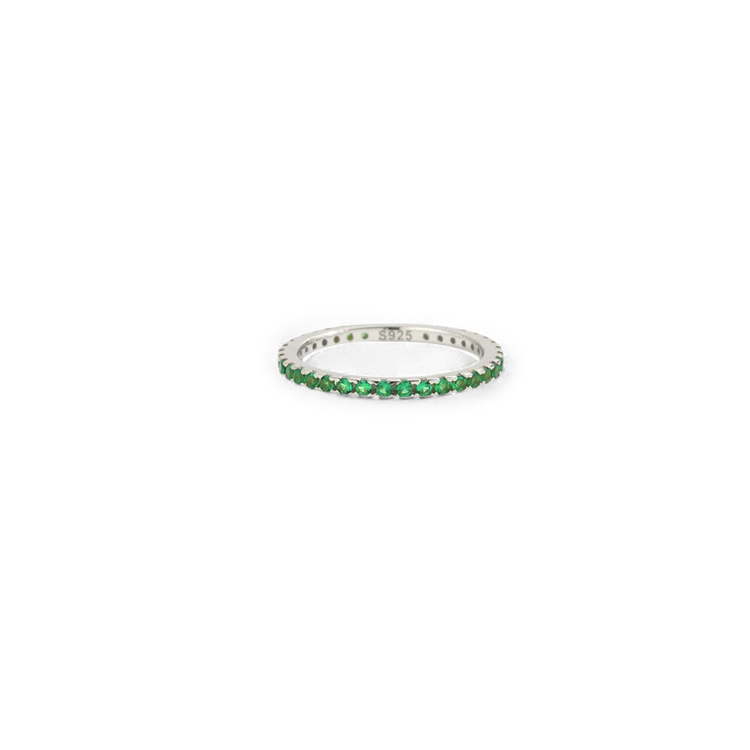 May Birthstone Eternity Stacking Ring - Image 14