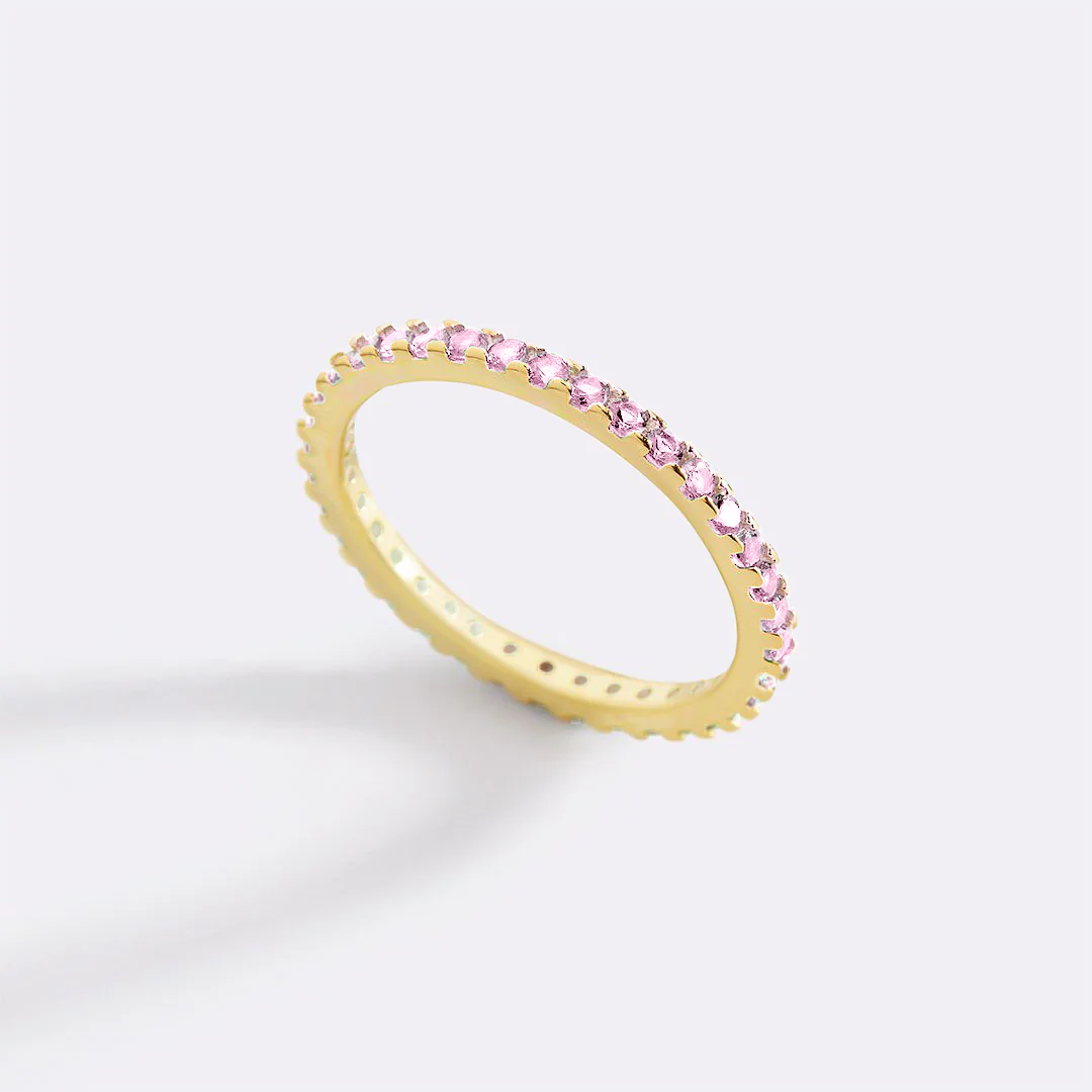 October Birthstone Eternity Stacking Ring - Image 25