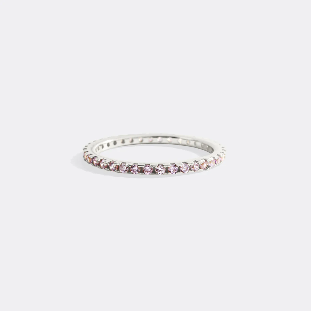 October Birthstone Eternity Stacking Ring - Image 29