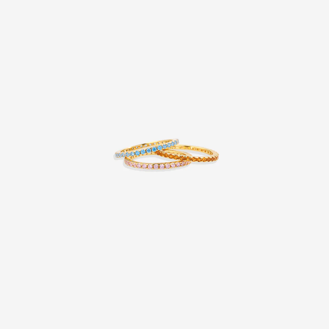 October Birthstone Eternity Stacking Ring - Image 7