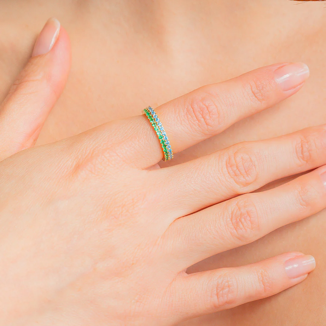 September Birthstone Eternity Stacking Ring - Image 3