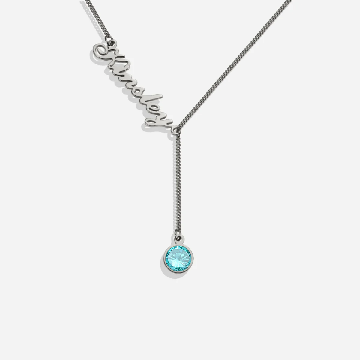Birthstone Lariat Name Necklace - Image 13