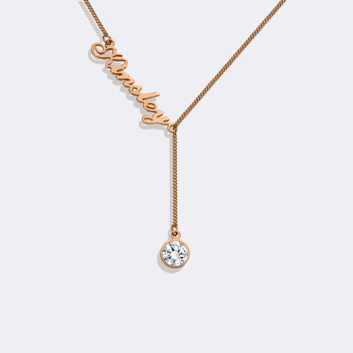 Birthstone Lariat Name Necklace - Image 17
