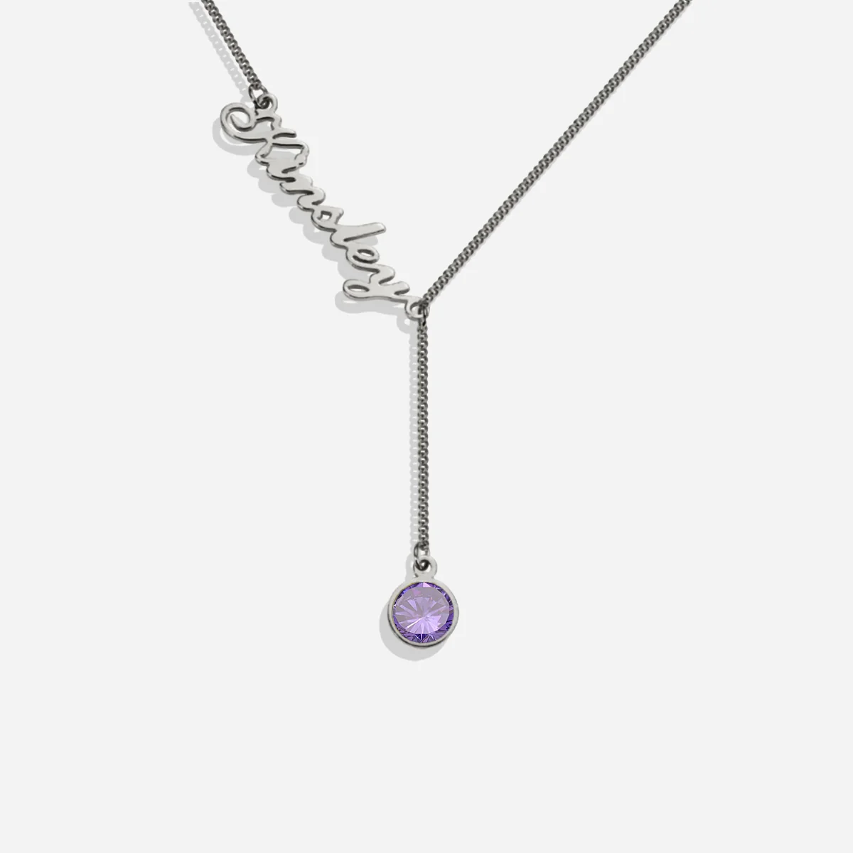 Birthstone Lariat Name Necklace - Image 24